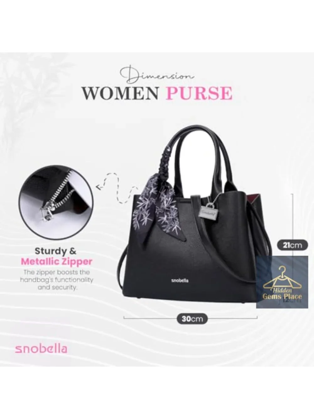 PU Leather Hobo Crossbody Bag with Adjustable Strap 3 Compartments